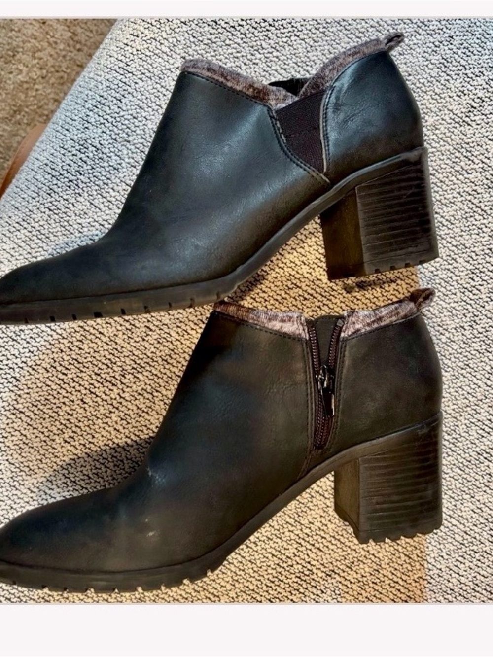 Chunky Heel Chelsea Ankle Boots